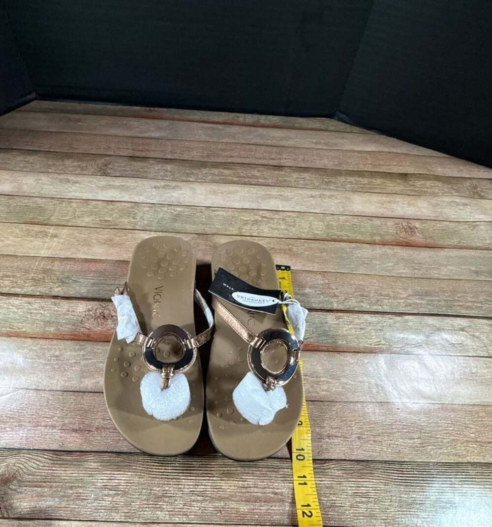 Vionic Karina Thong Sandal Rose Gold Size 9